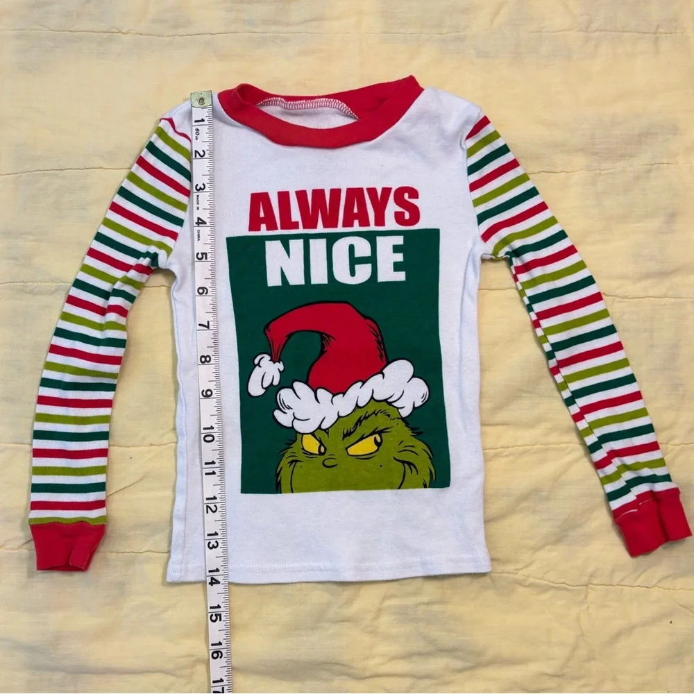 Kids PJ Bundle, 4T, Grinch Stripe Pajama Set & Fall PJs & Pumpkins Red Truck Set - Picture 11 of 16